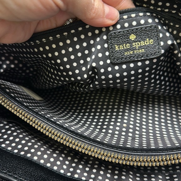 kate spade quinn villabella avenue tote bag in black/cream - Picture 8 of 13